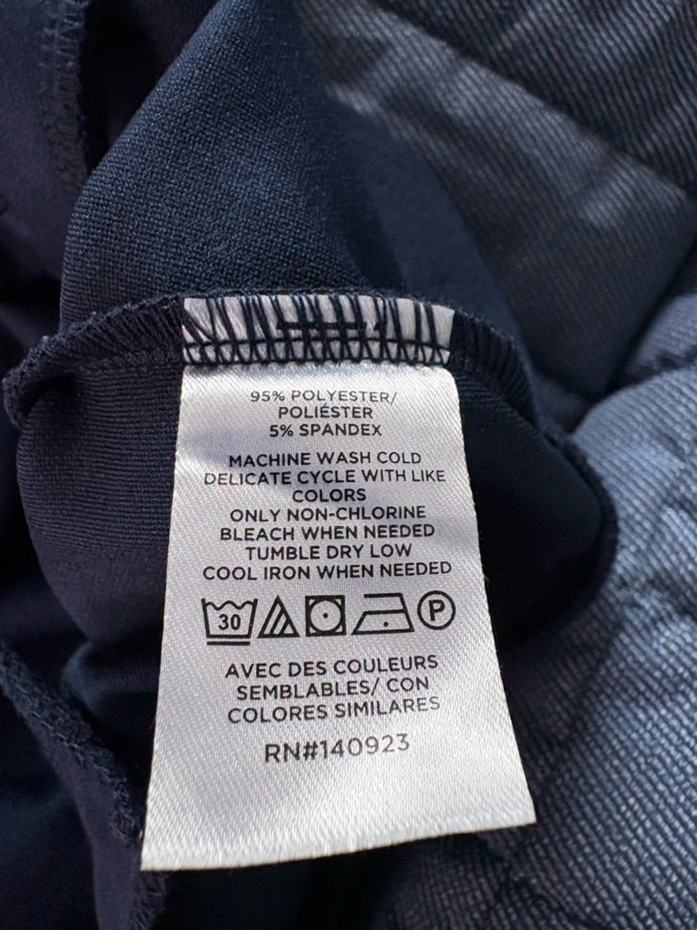 Like New, Loft Mariner Wide Leg Pull On Pants in Navy Crepe, Size L, 30” inseam - Picture 9 of 12